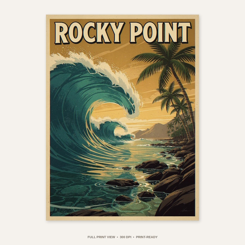 Rocky Point Surf Poster