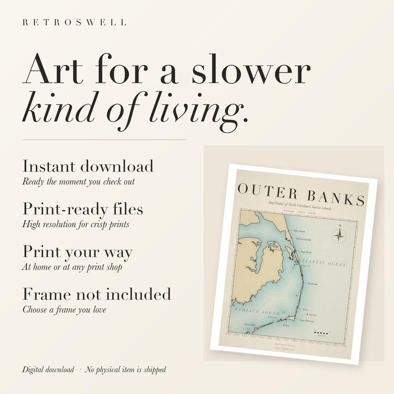 RetroSwell digital download: instant download, print-ready files, print at home or at any print shop. Frame not included.