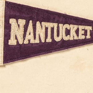 Nantucket, Massachusetts Surf Pennant Print | Vintage Felt Pennant Art | Beach House Decor | Retro Surf Wall Art | Printable Digital Downloa image 4