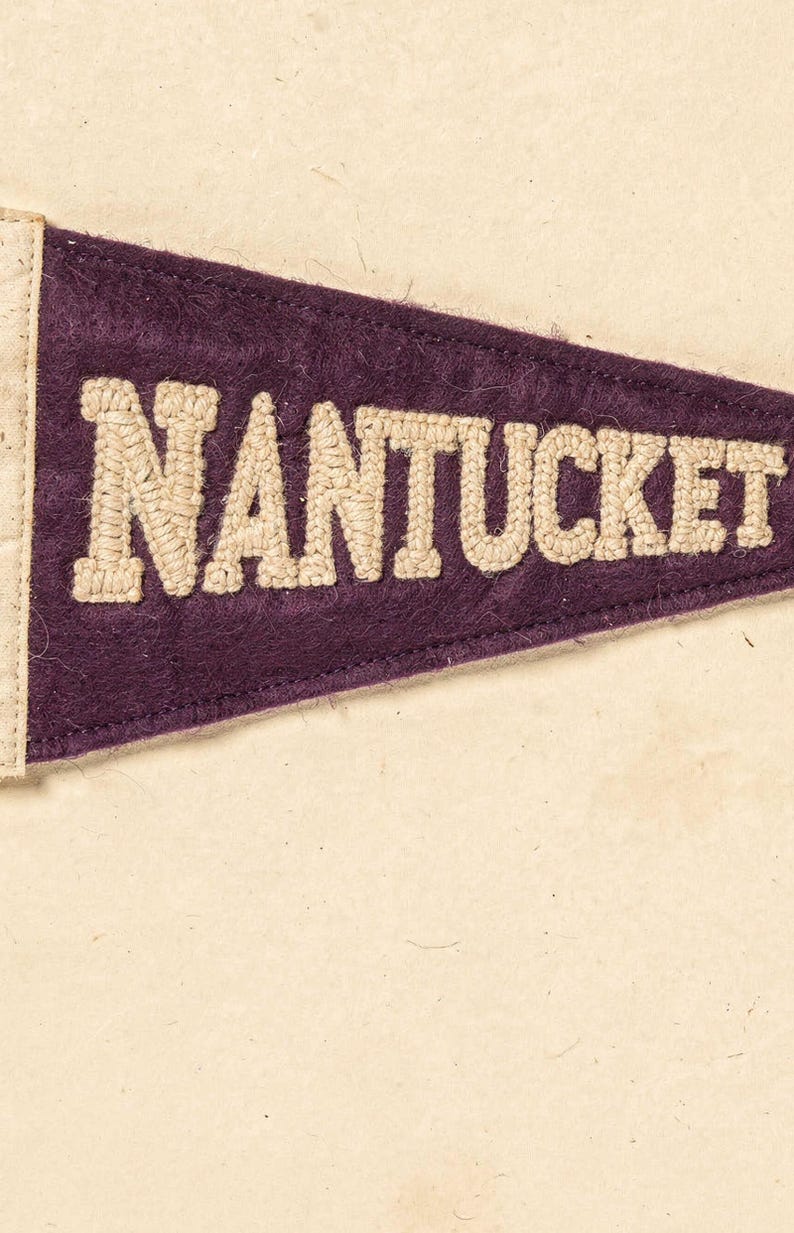 Nantucket, Massachusetts Surf Pennant Print | Vintage Felt Pennant Art | Beach House Decor | Retro Surf Wall Art | Printable Digital Downloa image 4