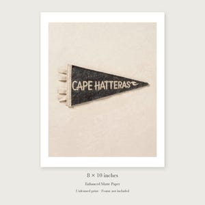 Cape Hatteras, North Carolina Surf Pennant unframed 8 by 10 inch print on enhanced matte paper, shown with its white paper border.