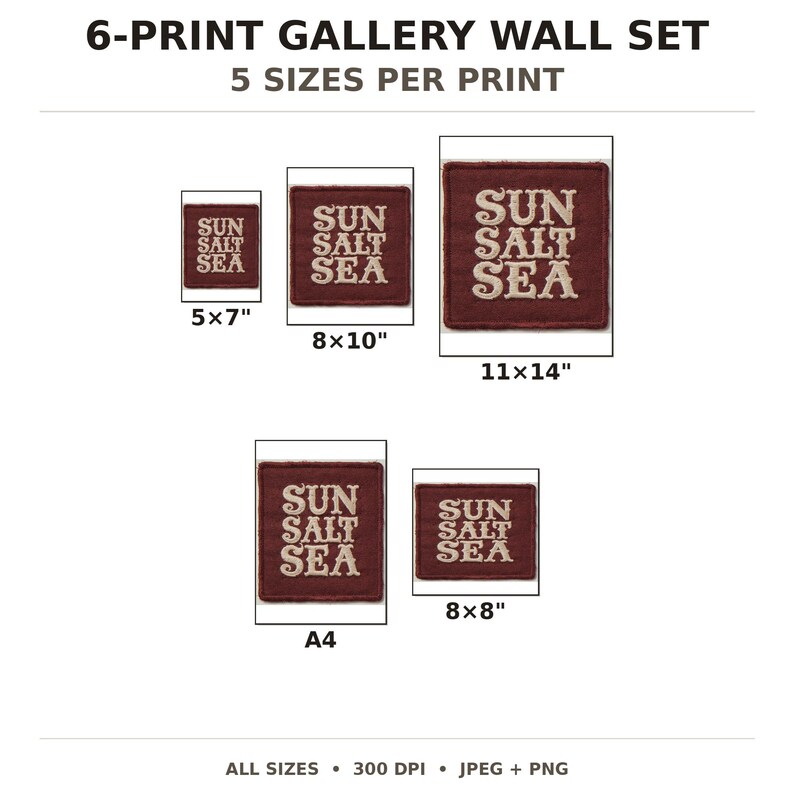 6 print sizes included - 5x7 to 24x36