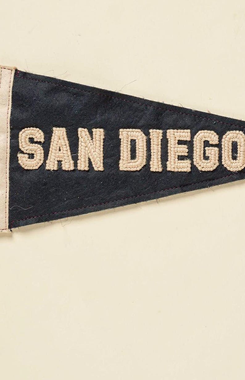 San Diego, California Surf Pennant Print | Vintage Felt Pennant Art | Beach House Decor | Retro Surf Wall Art | Printable Digital Download image 4