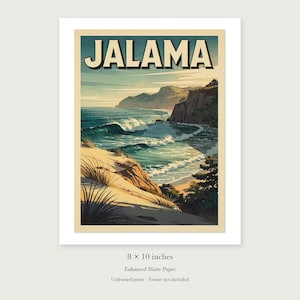 Jalama Beach Surf unframed 8 by 10 inch print on enhanced matte paper, shown with its white paper border.