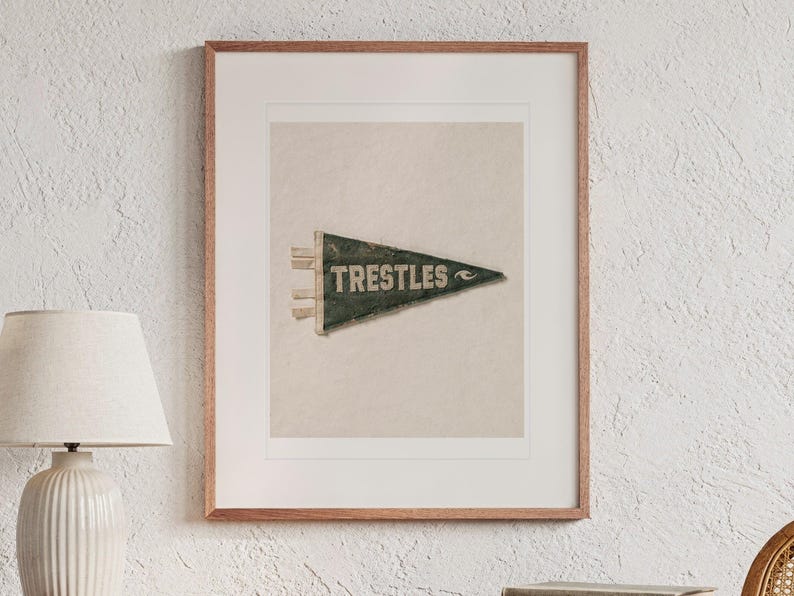 Trestles, San Clemente, Kalifornien Surf-Wimpel-Kunstdruck, Küstenposter (gerahmt oder ungerahmt) Bild 13