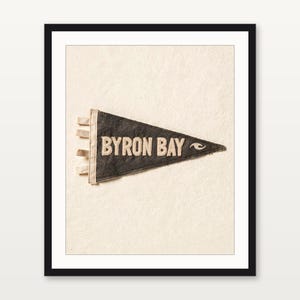 Byron Bay, Australia Surf Pennant Print | Vintage Felt Pennant Art | Beach House Decor | Retro Surf Wall Art | Printable Digital Download image 3