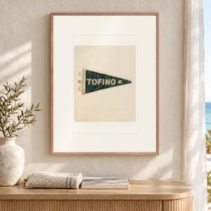Tofino Surf Pennant Art Print, Framed or Unframed Coastal Poster image 12