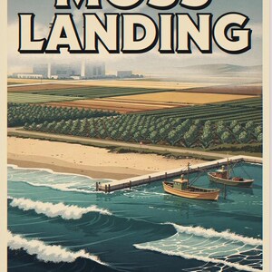 Moss Landing Surf full artwork and composition, shown flat without a room setting.
