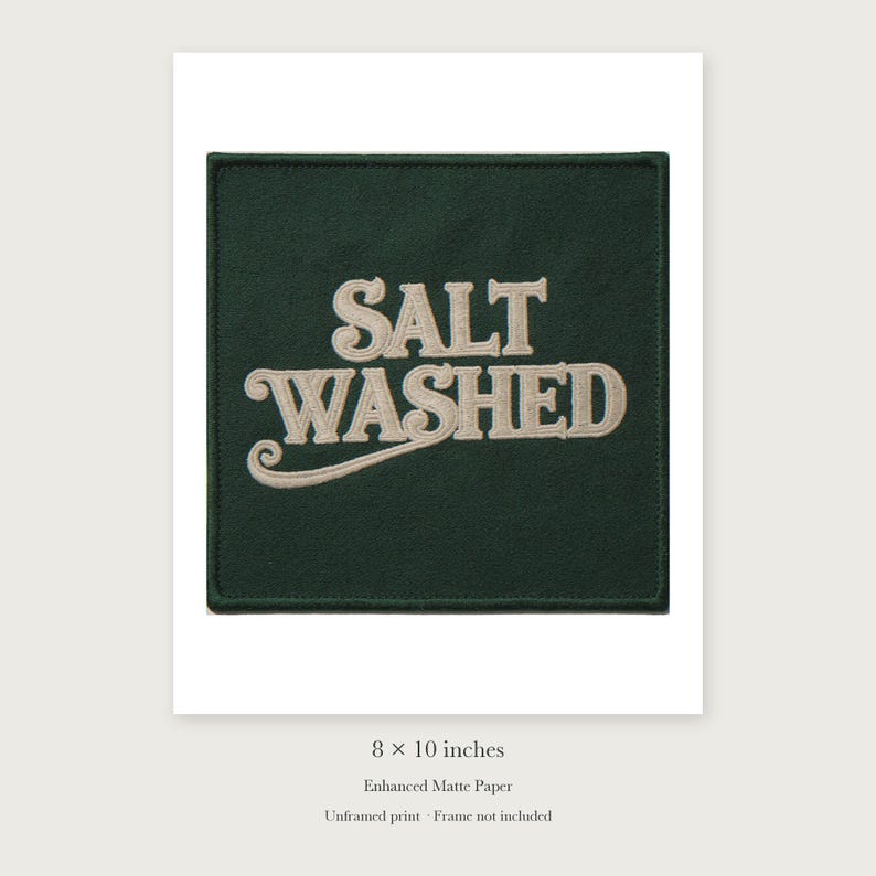 Salt Washed Patch unframed 8 by 10 inch print on enhanced matte paper, shown with its white paper border.