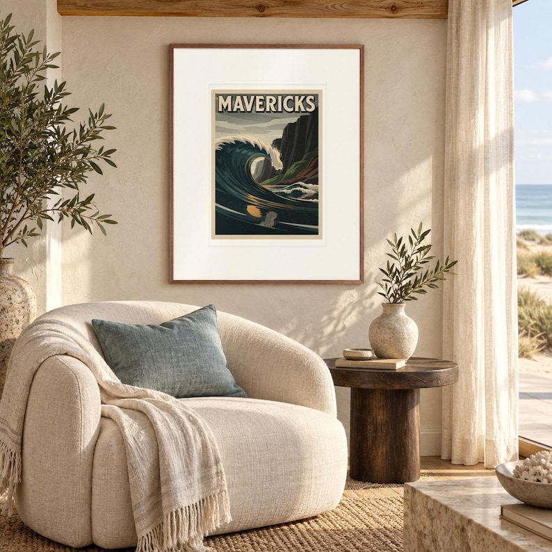 Mavericks Surf Poster