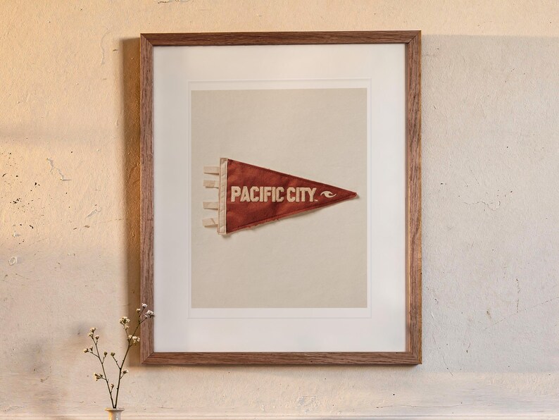 Pacific City, Oregon Surf Pennant Print