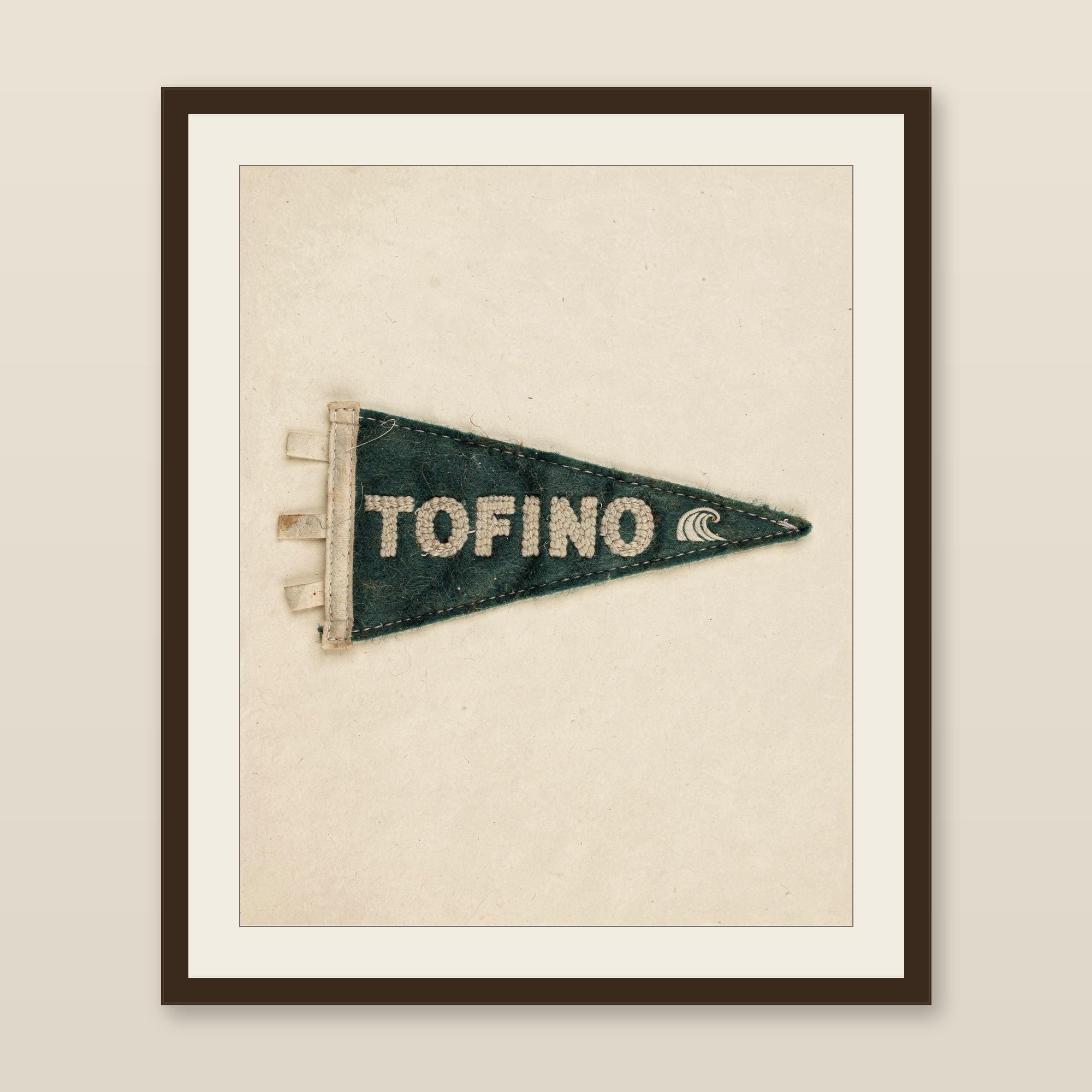 Tofino, British Columbia Surf Pennant Print | Vintage Felt Pennant Art | Beach House Decor | Retro Surf Wall Art | Printable Digital Downloa