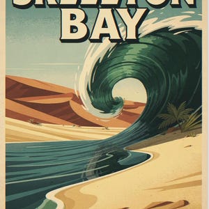 Skeleton Bay Namibia Surf full artwork and composition, shown flat without a room setting.