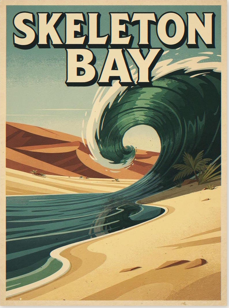 Skeleton Bay Namibia Surf Poster