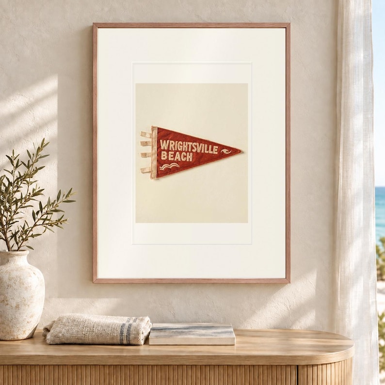 Wrightsville Beach, North Carolina Surf Pennant Print