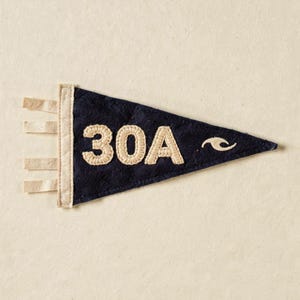 30A, Florida surf pennant unframed printed artwork and full composition with its paper border.