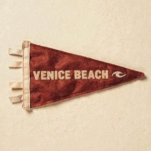 Venice Beach, California Surf Pennant Art Print, Framed or Unframed Coastal Poster image 10