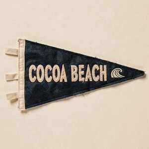 Cocoa Beach, Florida Surf Pennant Print | Vintage Felt Pennant Art | Beach House Decor | Retro Surf Wall Art | Printable Digital Download image 2