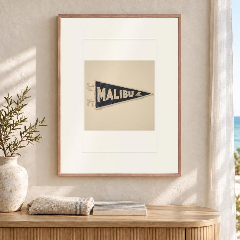 Malibu Surf Pennant Print