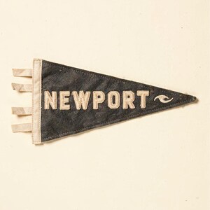 Newport, Rhode Island Surf Pennant Print | Vintage Felt Pennant Art | Beach House Decor | Retro Surf Wall Art | Printable Digital Download image 2