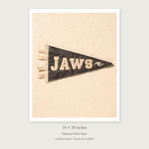 Jaws, Pe'ahi Surf Pennant unframed 16 by 20 inch print on enhanced matte paper, shown with its white paper border.