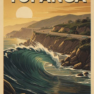 Topanga Surf full artwork and composition, shown flat without a room setting.