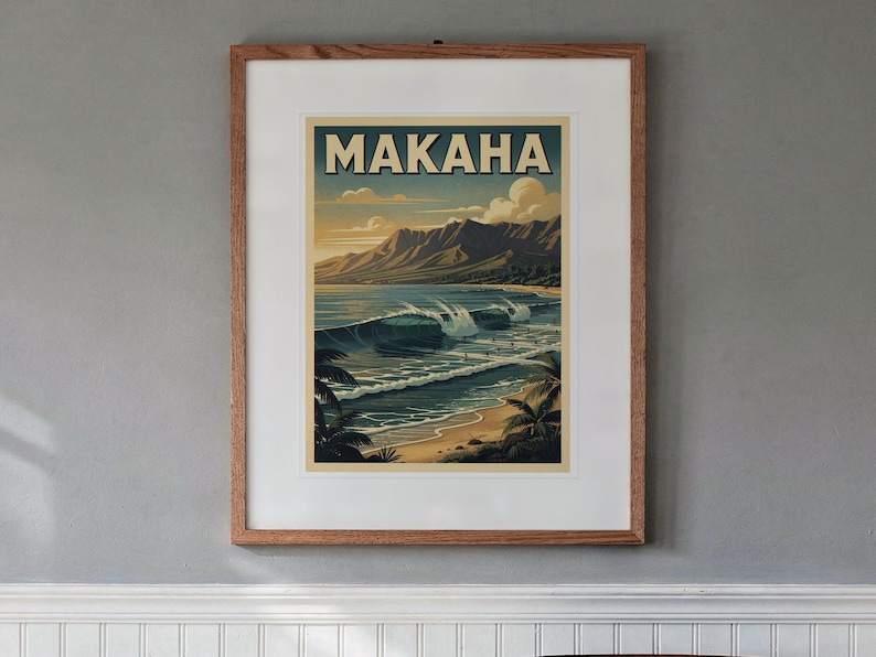 Makaha Hawaii Surf Poster