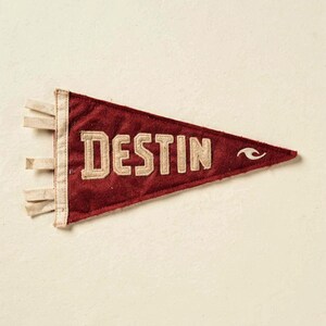 Destin, Florida Surf Pennant Print | Vintage Felt Pennant Art | Beach House Decor | Retro Surf Wall Art | Printable Digital Download image 2