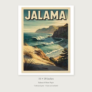Jalama Beach Surf unframed 16 by 20 inch print on enhanced matte paper, shown with its white paper border.