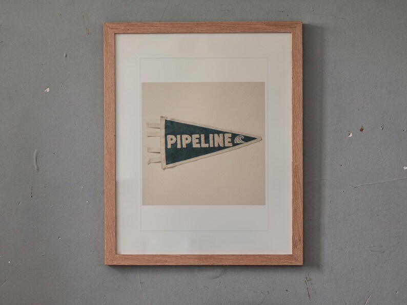 Pipeline Surf Pennant Print