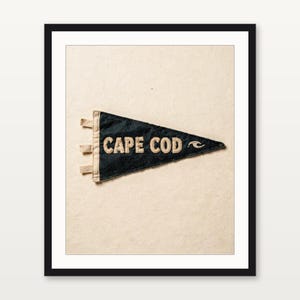 Cape Cod, Massachusetts Surf Pennant Print | Vintage Felt Pennant Art | Beach House Decor | Retro Surf Wall Art | Printable Digital Download image 3