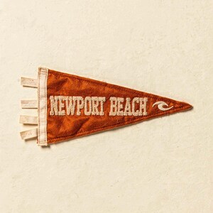 Newport Beach, California Surf Pennant Print | Vintage Felt Pennant Art | Beach House Decor | Retro Surf Wall Art | Printable Digital Downlo image 2