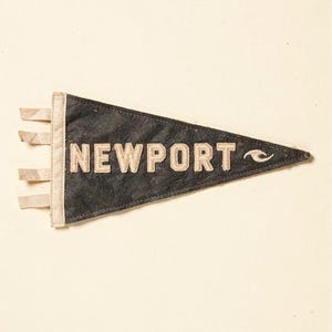 Newport, Rhode Island Surf Pennant full artwork and composition, shown flat without a room setting.