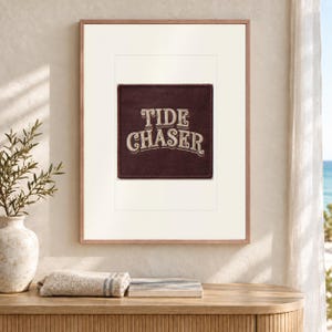 Tide Chaser Patch Art Print, Framed or Unframed Retro Coastal Poster image 12