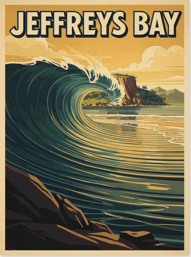 Jeffreys Bay Surf Poster