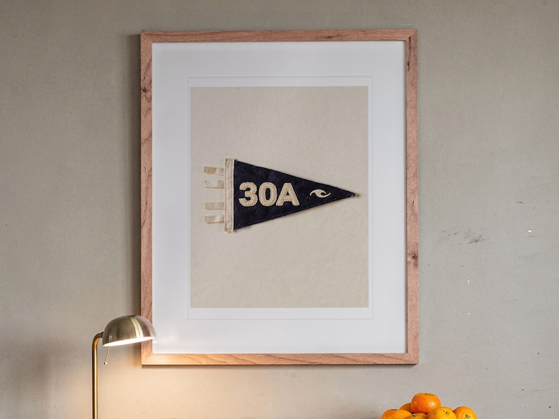 Scenic Highway 30A, Florida Surf Pennant Print