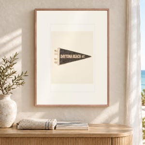 Daytona Beach, Florida Surf Pennant Art Print, Framed or Unframed Coastal Poster image 12