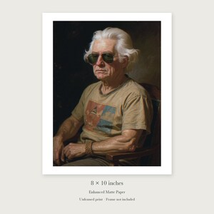 Thomas Jefferson unframed 8 by 10 inch print on enhanced matte paper, shown with its white paper border.