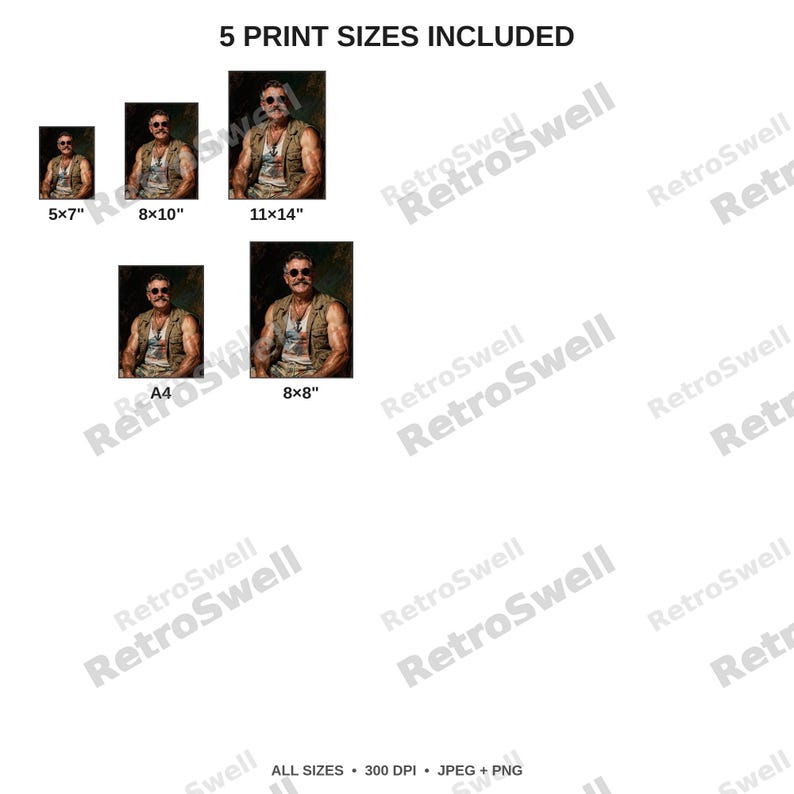 Teddy Roosevelt Surfer Oil Painting Print - available print sizes: 5x7, 8x10, 11x14, A4, and square