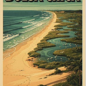 Bolsa Chica Surf full artwork and composition, shown flat without a room setting.