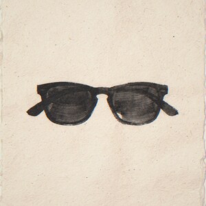 Wayfarer Sunglasses Sumi-e Ink full artwork and composition, shown flat without a room setting.