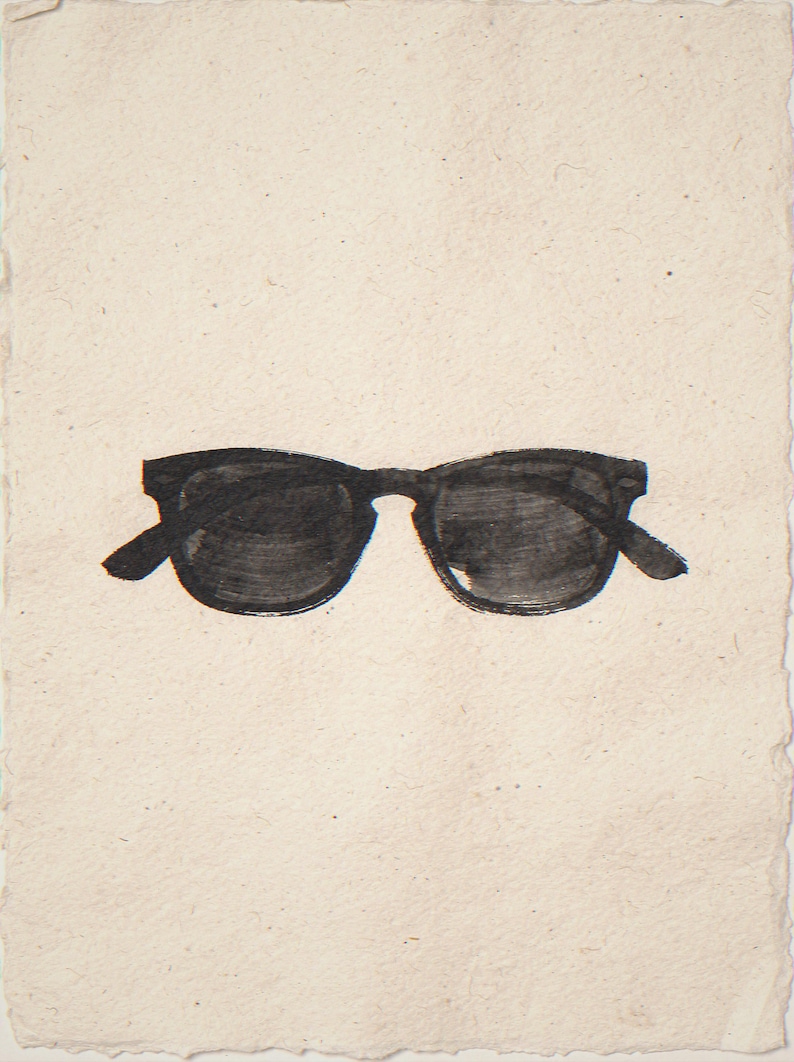 Sumi-e Wayfarer Sunglasses Ink Print (Digital Download)
