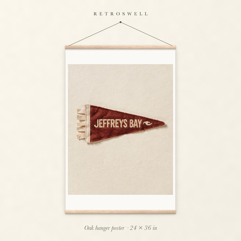 Jeffreys Bay, South Africa Surf Pennant Print