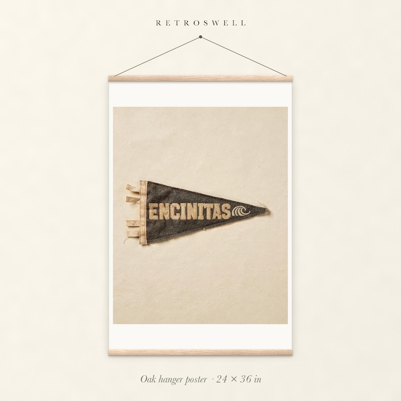 Encinitas, California Surf Pennant Print