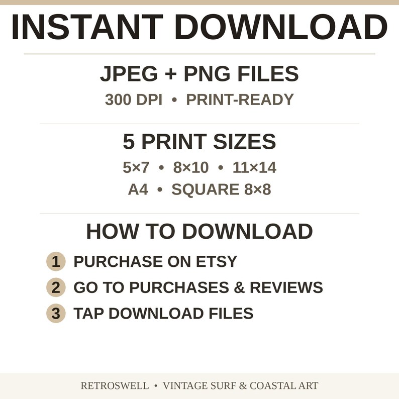 Pipeline Vintage Surf Pennant Print - instant download: JPEG and PNG files, 300 DPI, print-ready