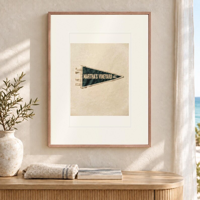 Martha's Vineyard, Massachusetts Surf Pennant Print