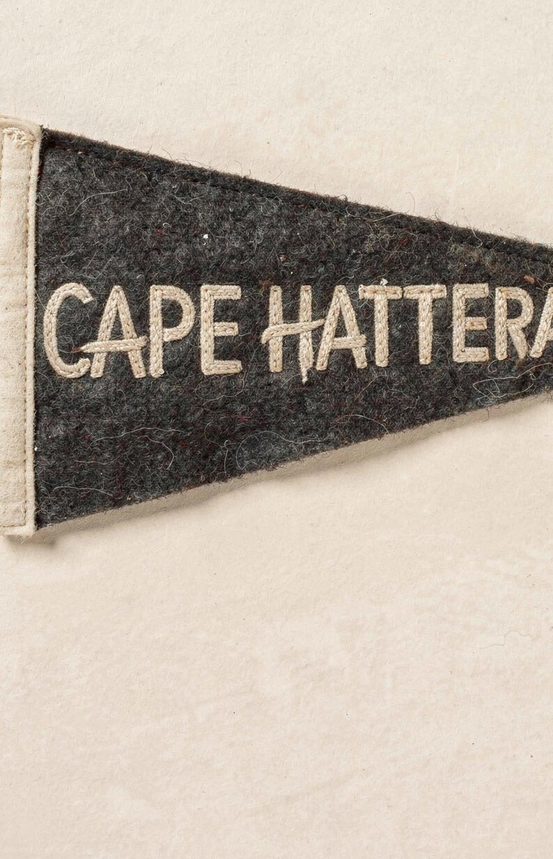 Cape Hatteras, North Carolina Surf Pennant Print | Vintage Felt Pennant Art | Beach House Decor | Retro Surf Wall Art | Printable Digital Do image 4