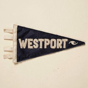 Westport Surf Pennant full artwork and composition, shown flat without a room setting.