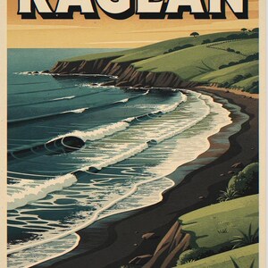 Raglan New Zealand Surf full artwork and composition, shown flat without a room setting.