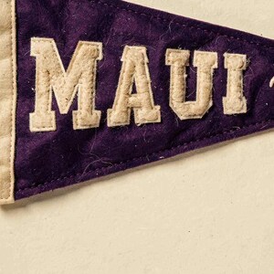Maui, Hawaii Surf Pennant Print | Vintage Felt Pennant Art | Beach House Decor | Retro Surf Wall Art | Printable Digital Download image 4